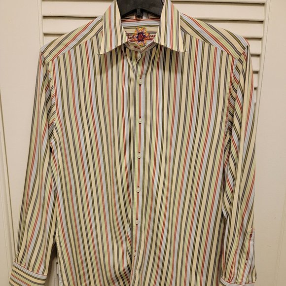 Robert Graham Men's Medium Button Down Striped Shirt - Picture 1 of 8